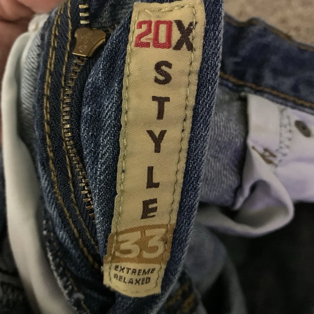 Wrangler 20X Style 33 Extreme Relaxed Mens Jeans 32x32 Blue Denim 33MWXVM